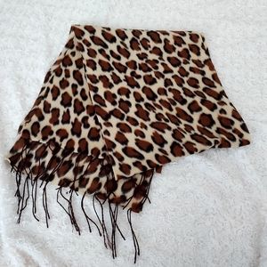 Soft Cozy Wild Leopard Print 60" Acrylic Accent Scarf Winter Cool Weather Bold